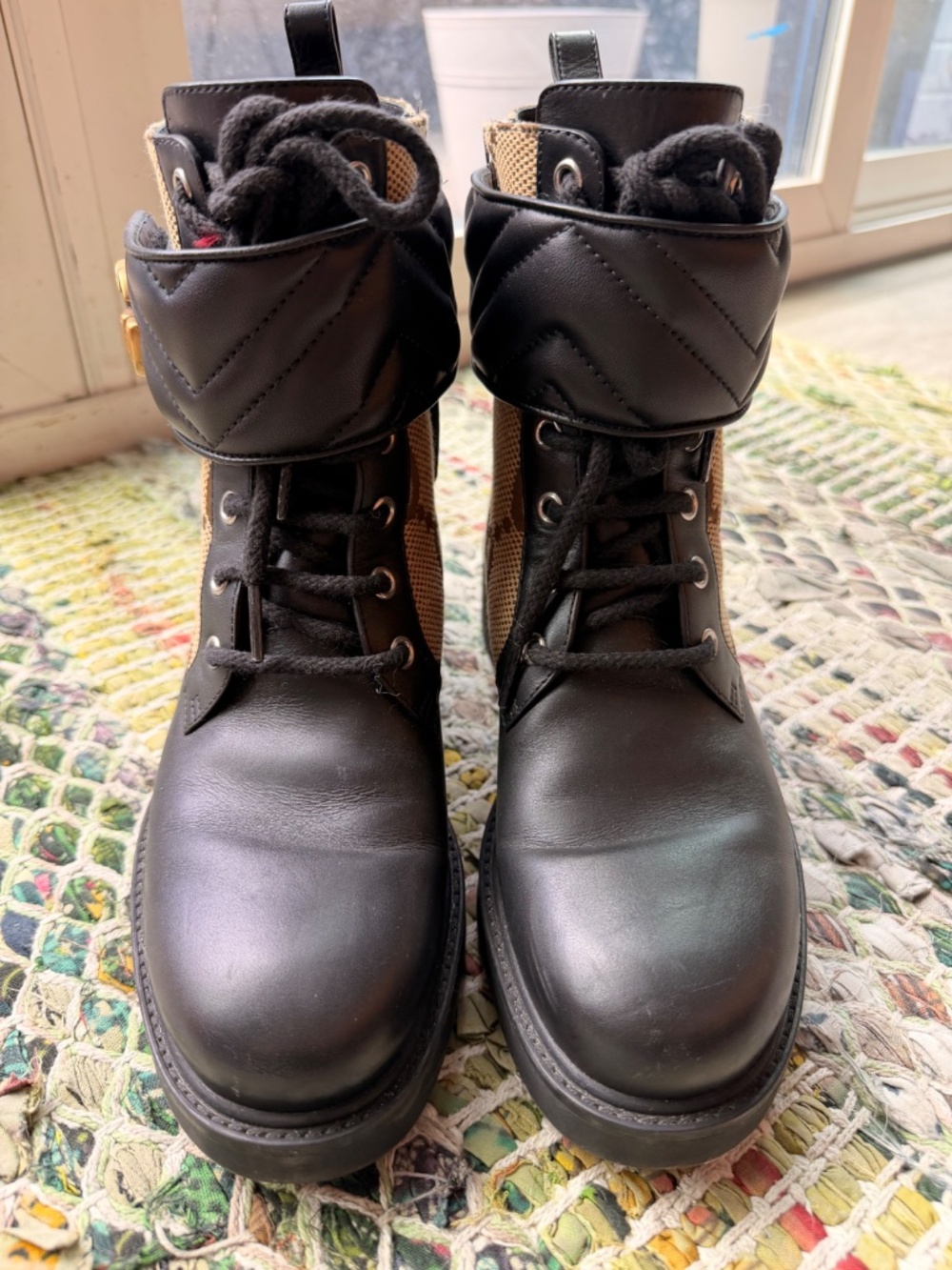 Gucci Women's GG Marmont Leather Ankle Boots - Picture 2 of 10